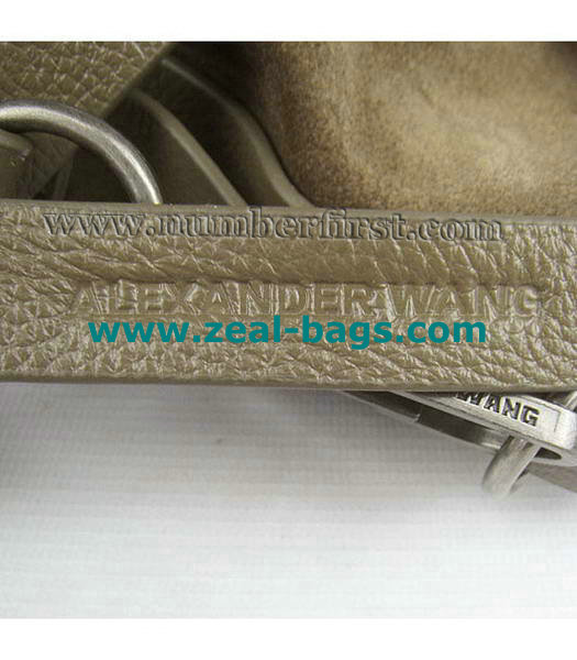 AAA Replica Alexander Wang khaki Calfskin Leather Shoulder Tote Bag
